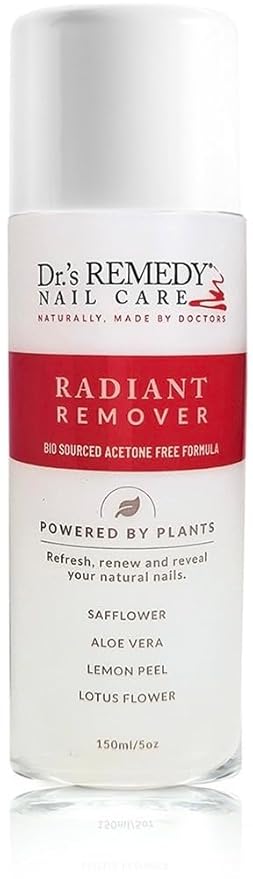 Dr's Remedy 4 Pack Nail Polish Treatment, Smart Start Kit, Non Toxic and Organic All Natural Enriched Nail Strengthener - RADIANT Remover/BASIC Base Coat/CALMING Clear/REMEDY Red with BONUS Jute Bag