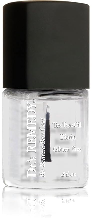 Dr's Remedy 4 Pack Nail Polish Treatment, Smart Start Kit, Non Toxic and Organic All Natural Enriched Nail Strengthener - RADIANT Remover/BASIC Base Coat/CALMING Clear/REMEDY Red with BONUS Jute Bag