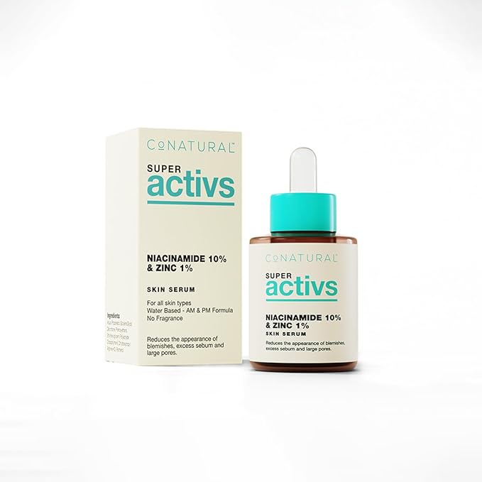 Conatural Niacinamide Serum 30ml 10% + Zinc 1% - Anti-Aging Skin Serum & Pore Minimizer, Vitamin Serum for Skin, Glowing Complexion, Effective Solution for Open Pores & Large Pores Reduction