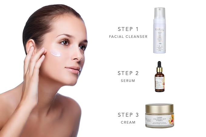 Cherry Facial Serum - Hyaluronic Acid, Vitamins A, B & C with Amino Acids, Deeply Hydrates, Tightening Effect & Youth Preserving - 30 ml
