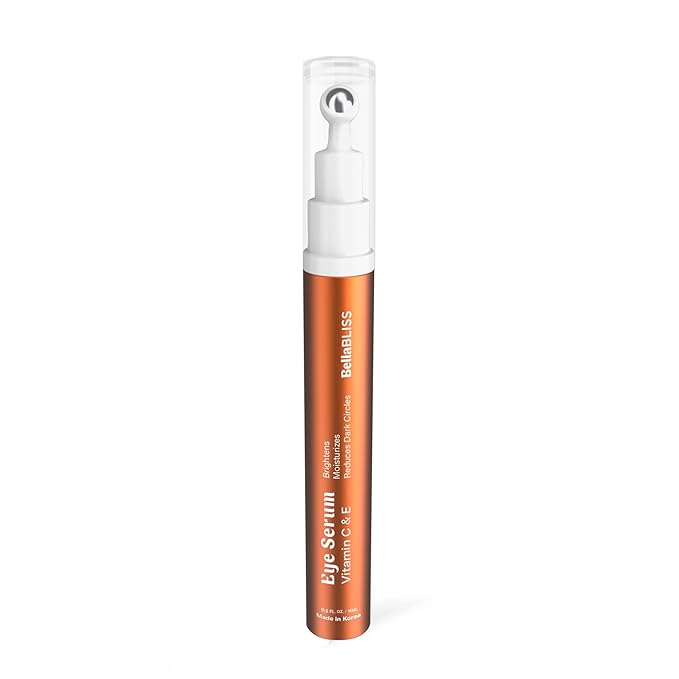 BellaBLISS Vitamin C & Vitamin E Eye Serum โ Hydrating Under Eye Roller for Puffiness, Wrinkles & Dark Circles โ Lightweight Cooling Formula โ 0.5 fl.oz / 15 ml โ Pack of 1