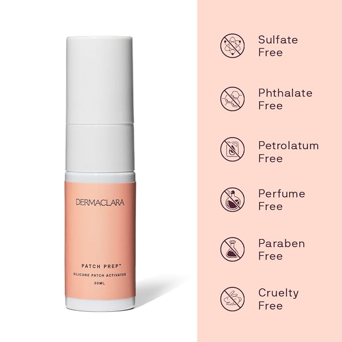 Dermaclara Face Patches Kit - Anti Wrinkle Patches for Forehead, Smile Lines, Silicone Anti-Wrinkle Frown Line Treatment, Up to 30 Uses - Kit: 1 Forehead, 2 Mouth, 2 Eye Patch & 1 Patch Prep Cleanser