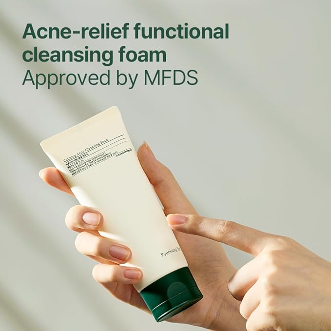 Pyunkang Yul Calming Cleansing Foam, Low pH Formula Facial Wash/Cleanser with Witch Hazel, AHA for oil control- Cica, Tea Tree Extract - Rapid Moisture replenishment 3.38 Fl.oz