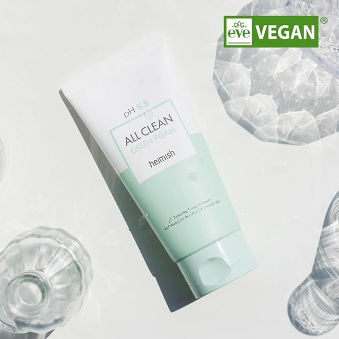 HEIMISH All Clean Green Foam Moisturizing Face Cleanser, Hydrating Gentle Gel Cleanser, Daily Face Wash for Sensitive Skin with Amino Acid, P.H 5.5, for Double Cleansing, Korean Skincare, 5.3oz/150g