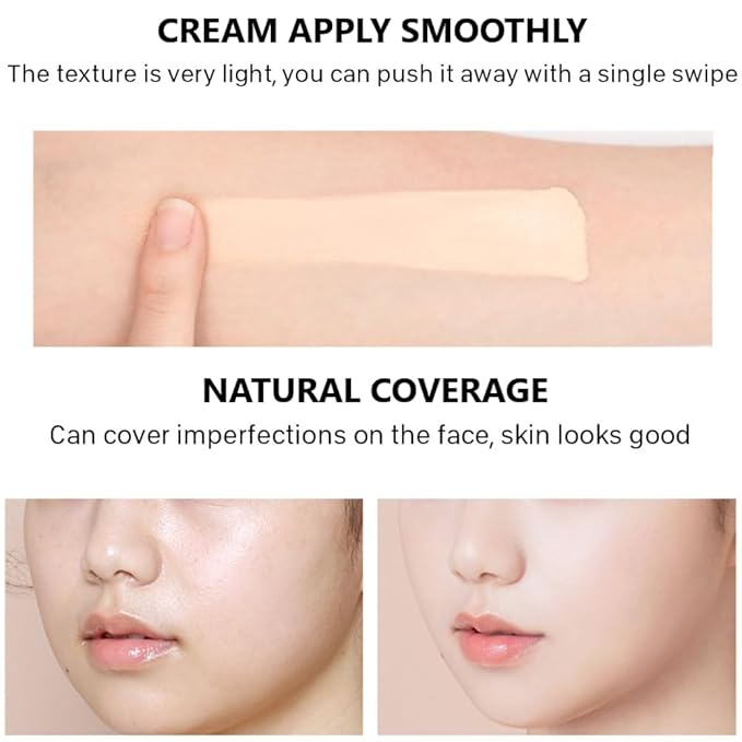 Foundation Full Coverage Liquid Foundation Cream - Lightweight