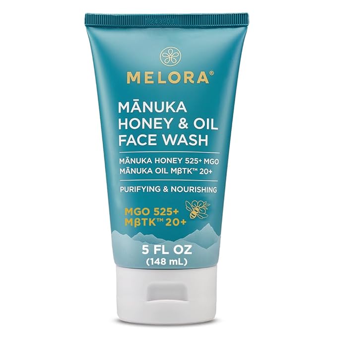 Manuka Honey Face Wash (5 Oz), Daily Skin Care Facial Cleanser & Makeup Remover with Manuka Honey & Oil for Dry or Sensitive Skin - Anti-Aging Face Wash for Women & Men