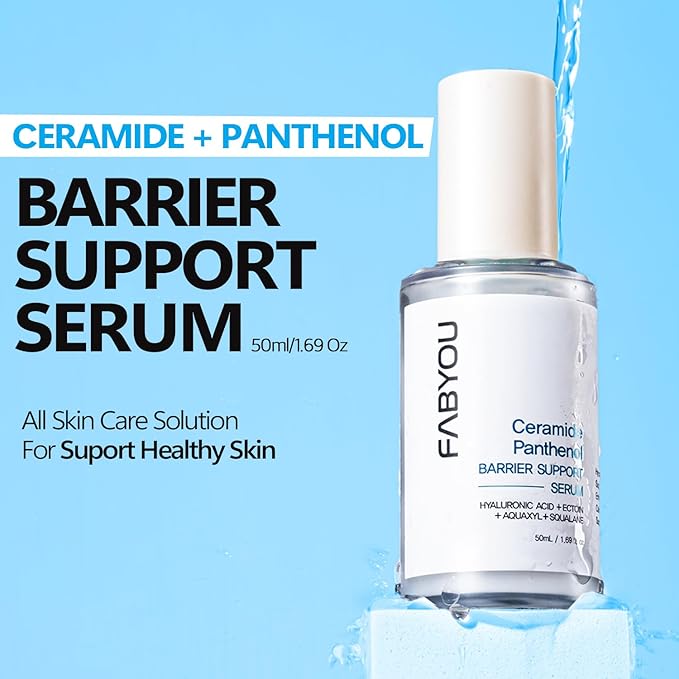 Ceramide Panthenol Skin Barrier Support Serum 1.69 oz โ Korean Skin Care for Deep Hydration, Strengthens Skin Barrier, Soothes & Repairs, Gentle for Dry and Sensitive Skin