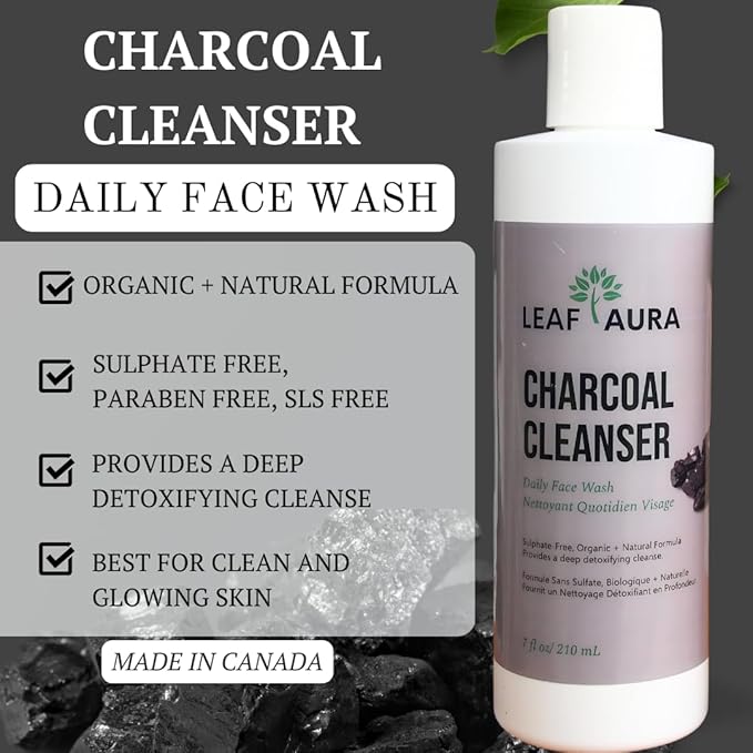 Skin Care Products Combo (5 Items) - Comes With Charcoal Cleanser, Grapefruit Cleanser, Vitamin C Serum, Hyaluronic Acid, Mango Moisturizer- Made with Natural + Organic Formula