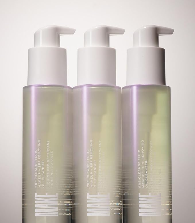 MAKE Beauty Pre-Cleanse Hydrating Cleansing Oil for Face - Silky Makeup Remover Oil for Dirt, Sunscreen and Waterproof Makeup. Moisturizing Cleanser for Refreshed Skin - 3.8 Fl Oz Pump.