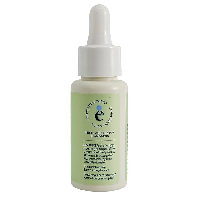 Cleansing Oil, Natural Face Cleanser, Makeup Remover, Nourishing Oils, Vegan, Cruelty-Free, Sustainably-Sourced Ingredients, Compostable Bottle