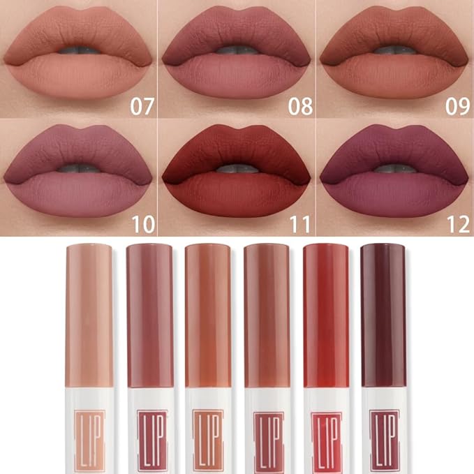evpct 6Pcs Matte Liquid Lipstick Lip Stain Set Lipstick