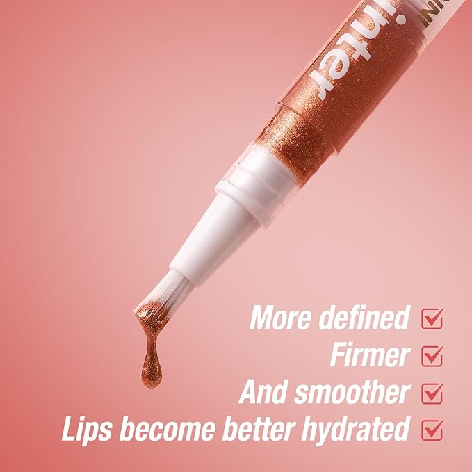 Peach Pink Lip Gloss Lip Plumper Gloss Glitter Lip