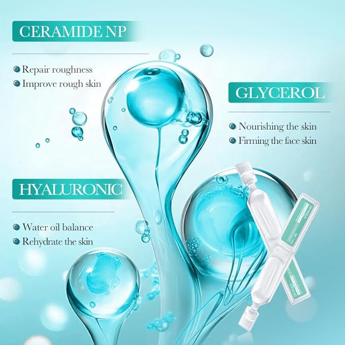 60PCS Ultra Hydrating Serum for Face, Hyaluronic Acid Serum Tubes, Hydrating, Smoother Skin, Anti-Aging serum for All Skin Tyes, Travel-Size Single-Use Vials Skincare(3.04 Fl Oz (Pack of 2))