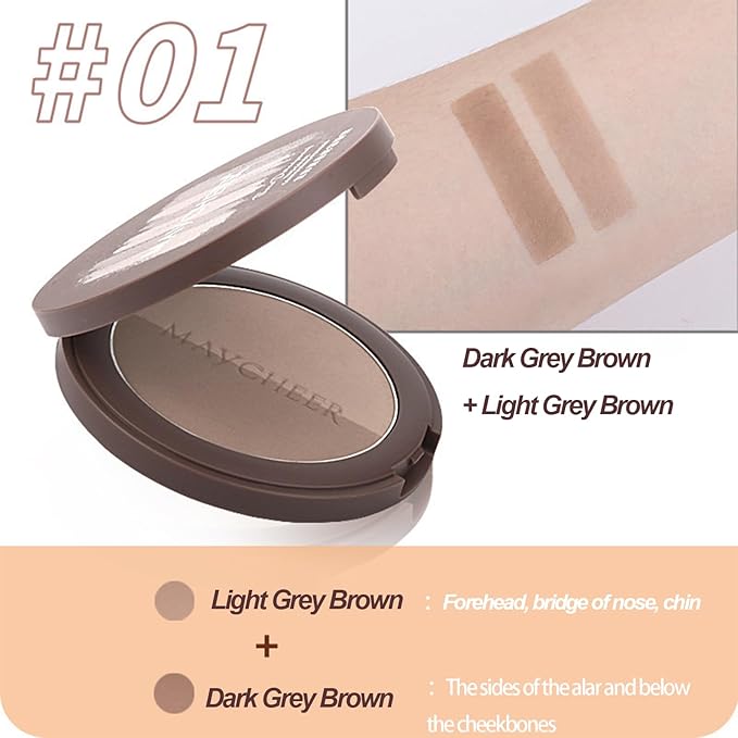 2 in 1 Contour Palette Face Sculpting Grey