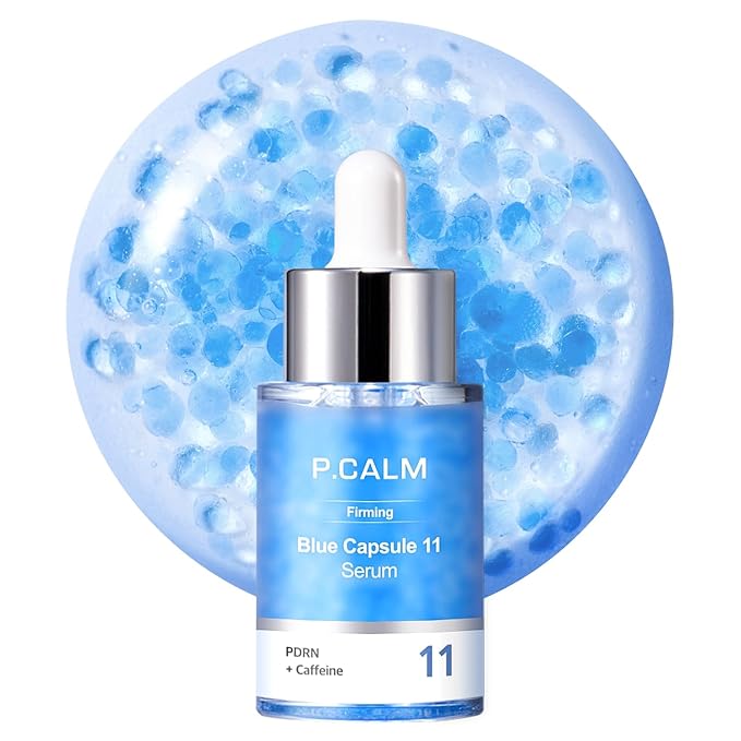 P.CALM Blue Capsule 11 Serum โ PDRN & Caffeine for Intense Moisture, Plumping Effect, Elasticity, and Radiant Skin, Korean PDRN Serum (30ml / 1.01 fl.oz)