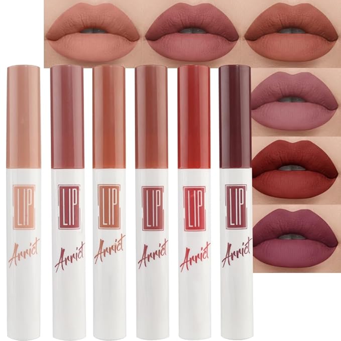 evpct 6Pcs Matte Liquid Lipstick Lip Stain Set Lipstick
