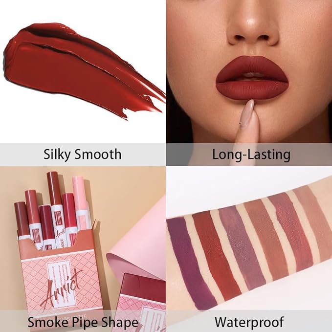 evpct 6Pcs Matte Liquid Lipstick Lip Stain Set Lipstick