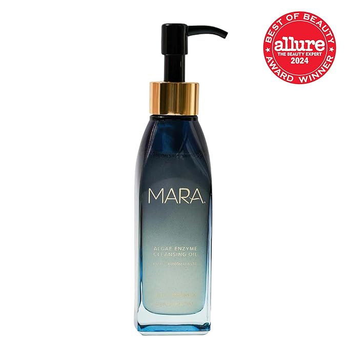 MARA - Natural Chia + Moringa Algae Enzyme Cleansing Oil | Plant-Based, Gluten-Free Skin Care | For All Skin Types, Hypoallergenic, Hydrating, Exfoliating, Make-Up Remover (4 oz | 120 ml)