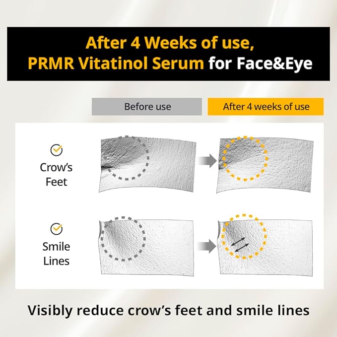 PRIMERA (PRMR) Retinol Vitamin C Serum for Face - ๐๐จ๐ฎ๐ญ๐ก ๐๐๐๐ข๐๐ง๐๐ ๐๐ข๐ญ๐๐ญ๐ข๐ง๐จ๐ฅ ๐๐๐ซ๐ฎ๐ฆ, Skin Care for Anti-aging, Wrinkle Care Cream, Moisturizing 0.7 oz (21 g, Pack of 1)