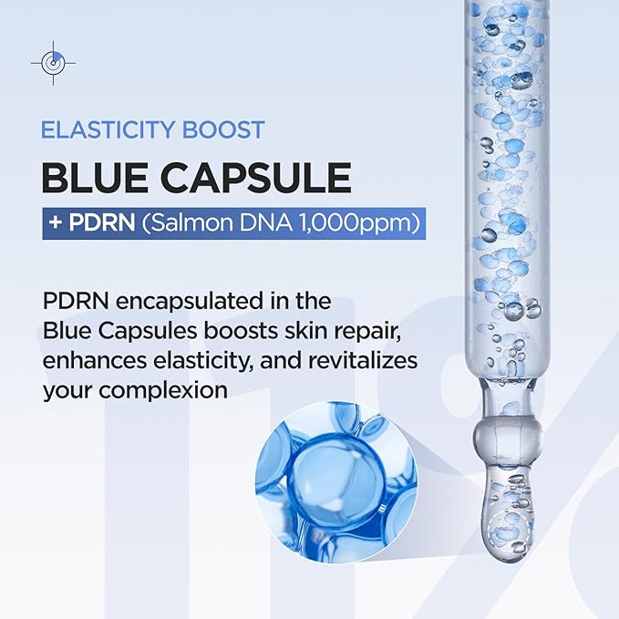 P.CALM Blue Capsule 11 Serum โ PDRN & Caffeine for Intense Moisture, Plumping Effect, Elasticity, and Radiant Skin, Korean PDRN Serum (30ml / 1.01 fl.oz)