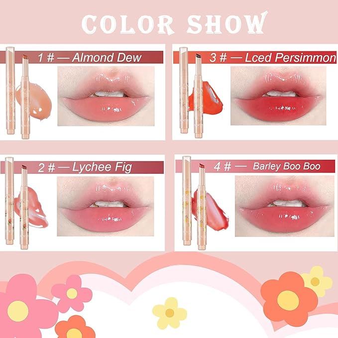 Jelly Lipstick, Heart Shaped Lipstick Lip Stain, Moisturizing Lipstick,