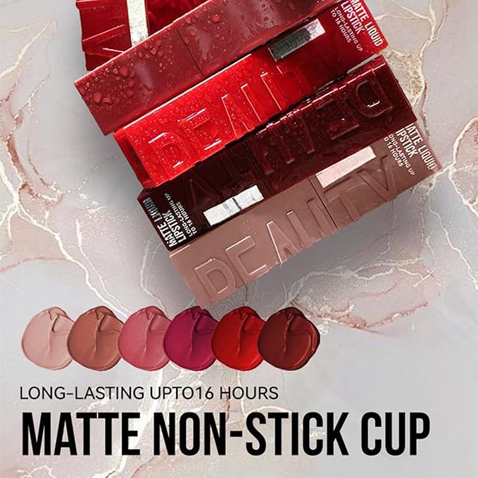 Liquid Matte Lipstick, Smudge Proof Lipstick, Nude Lipstick,