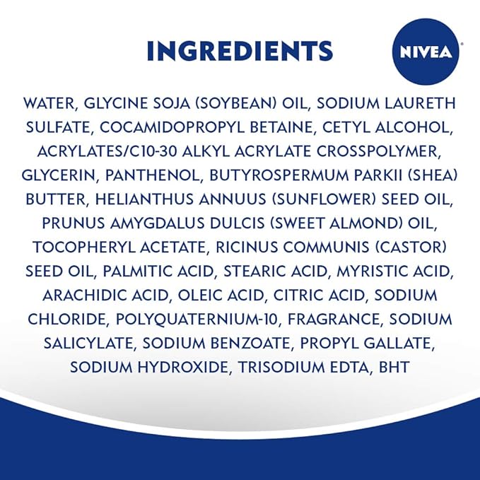 NIVEA Shea Butter Nourishing Body Wash, Moisturizing Body Wash for Dry Skin, 20 Fl Oz Bottle (Pack of 2)
