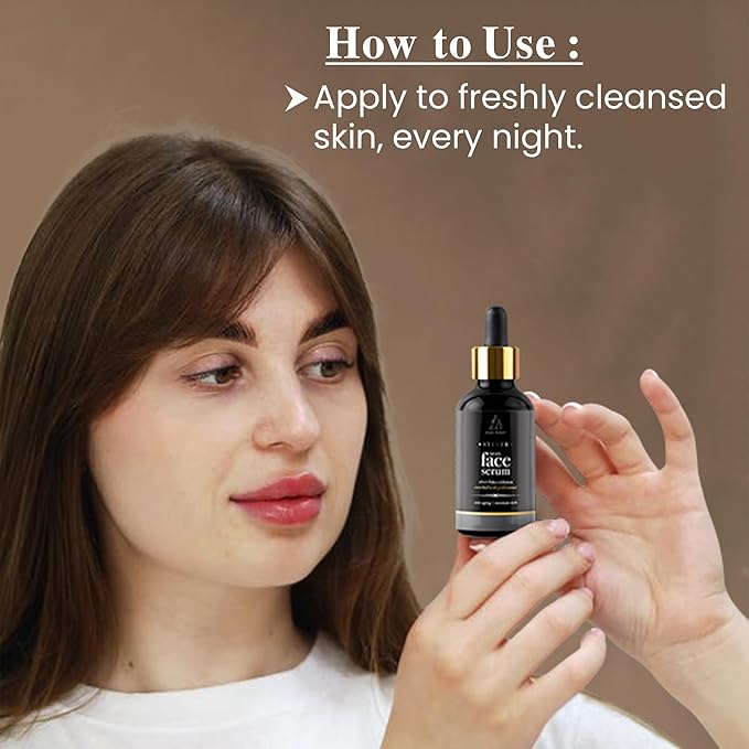 AIJAZ ASLAM Sylver Night Face Serum β 30ml (1.01 fl Oz) β Enhanced with Silver Flakes & Gold Extracts - Anti-Aging - Maintains Healthy Skin β Deeply Nourishes β Best for all Skin Types
