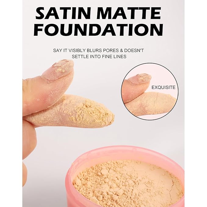 Loose Face Powder Setting Powder Makeup 0. (V01)With Powder Puff 67oz