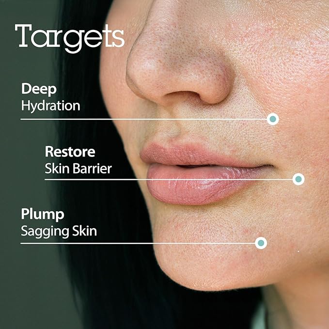 BLITHE Targeted Hydrating Serum โ Korean Hyaluronic Acid for Face with Peptides & Panthenol, Deep Hydration โ Pure Hyaluronic Acid 2% โ 1.7 fl oz