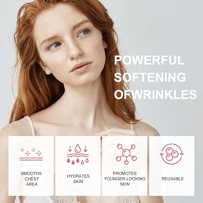 Reusable Wrinkle Patches - Silicone Fusion Treatment Forehead Patches for Brow Lift, Wrinkle Smoothers, Reduce Frown Lines & Face Lift - 3 Pack (Chest)