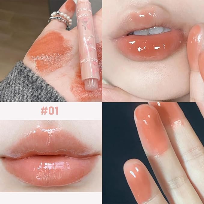 Jelly Lipstick, Heart Shaped Lipstick Lip Stain, Moisturizing Lipstick,