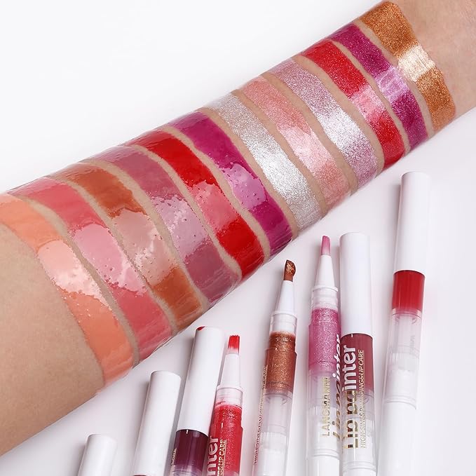 Peach Pink Lip Gloss Lip Plumper Gloss Glitter Lip