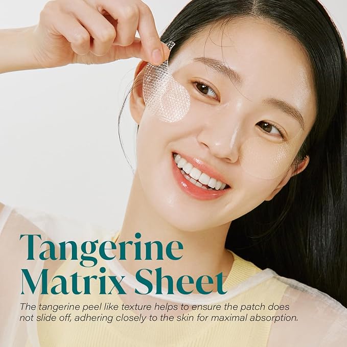 GOODAL Green Tangerine Vitamin C Moisturizing Eye Patch | 5-minute, Hydrating Gel Patch (60 sheets) (2024 Advanced Version)