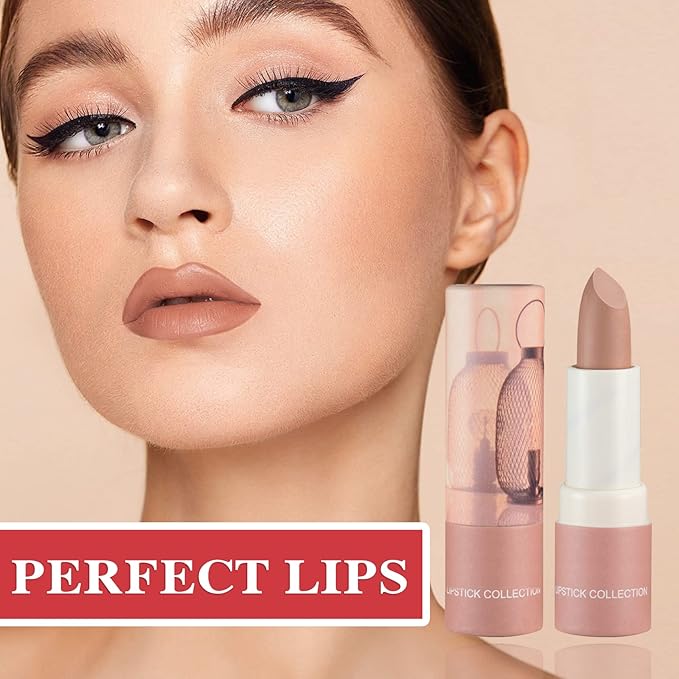Matte Nude Lipstick,Nude Paper Tube Nude Matte Lipsticks