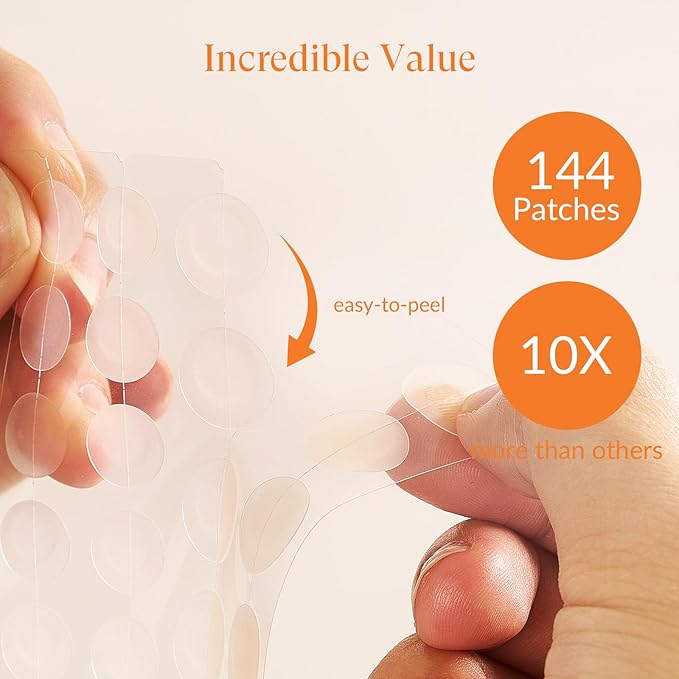 RPELife Hydrocolloid Pimple Patches with Salicylic Acid for Face, Pimple Patch Invisible Spot Cover Treatment for Zits, Blemishes, and Pimples – Absorbing Zit Patch for Clear Skin (144 Count)