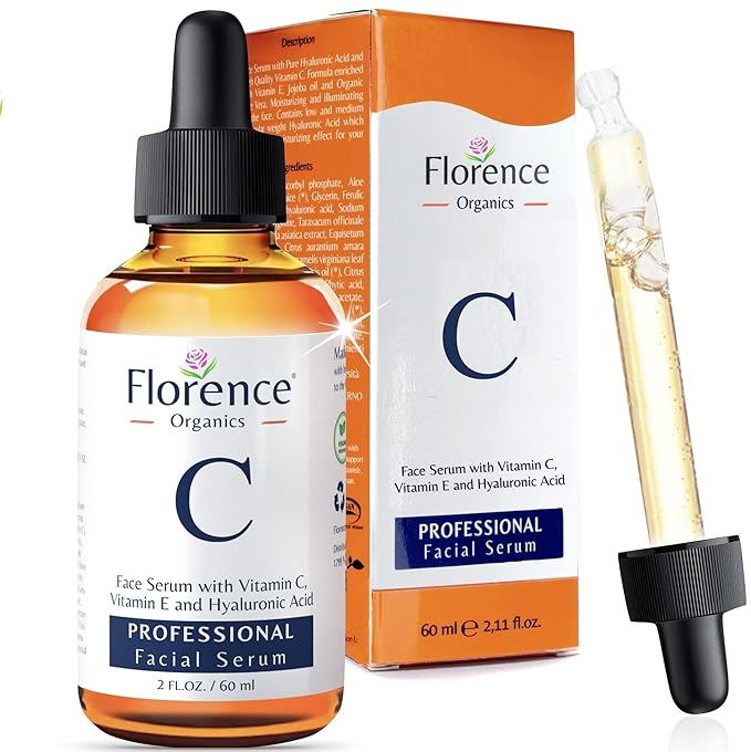 Vitamin C Serum For Face โ Anti-Aging Facial Serum with Vitamin C, Hyaluronic Acid, Niacinamide, B5 & Vit E. Brightening Facial Essence for Dark Spots, Fine Lines, Wrinkles & Glowing Skin, 2 Fl Oz