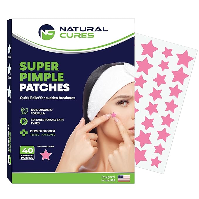 Star Pimple Patches for Face โ Hydrocolloid Acne Patches for Quick Zit Relief And Blemishes, Invisible Spot Stickers That Stay All Night, Gentle for All Skin Types, Oil-Free (40 Count)