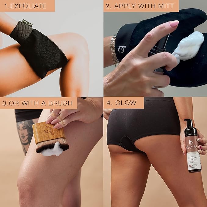 Self Tanner Tanning Mousse - Ultra Dark Self Tanner Mousse USA Made with Natural & Organic Ingredients, Self Tanning Foam for Fake Tan or Self Tan Foam, Sunless Self Tanners Best Sellers