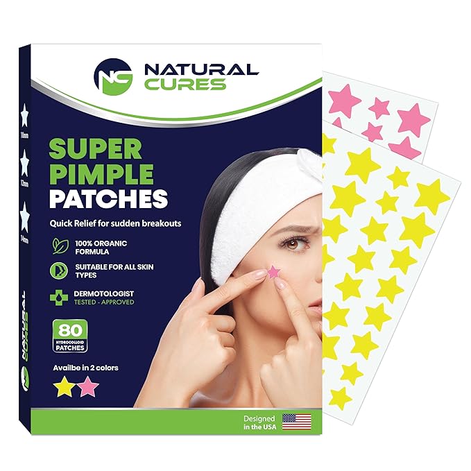 Star Pimple Patches for Face โ Hydrocolloid Acne Patches for Quick Zit Relief And Blemishes, Invisible Spot Stickers That Stay All Night, Gentle for All Skin Types, Oil-Free (80 Count)