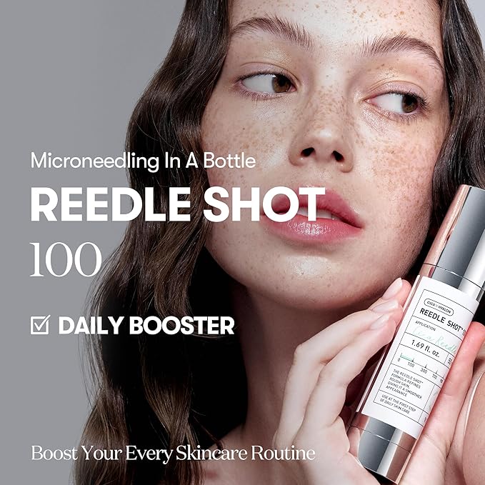 VT COSMETICS Reedle Shot 100 Duo Set with Collagen & Retinol Reedle Shot Pouch (Gift) – Exosome Microneedling Serum, Exfoliating, Soft & Glass Skin, Korean Skincare (1.69 fl. oz x2 / 0.06 fl. oz x6)