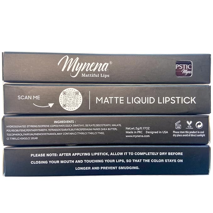 Mynena Pink Long-Lasting Matte Liquid Lipstick | Intense Color, Smudge-Proof & Waterproof | Comfortable, Hydrating Shea Butter | Vegan & Cruelty-Free | Rosa