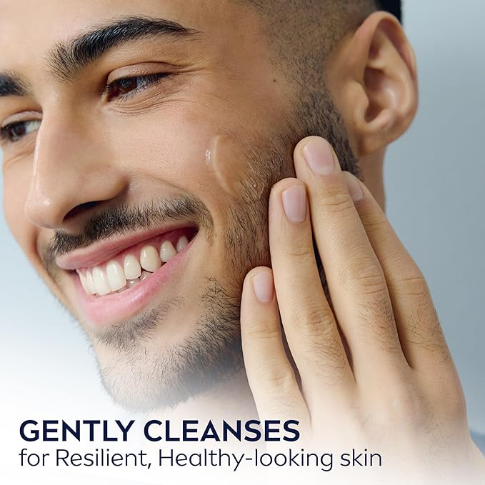 NIVEA MEN Sensitive Face Wash with Vitamin E and Chamomile Extract, No Drying Alcohol, Gentle Face Wash for Men with Sensitive Skin, 5 Fl Oz Tube
