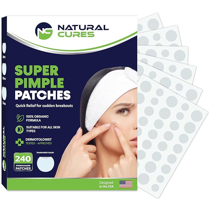 Dot Pimple Patches for Face โ Hydrocolloid Acne Patches for Quick Zit Relief, Invisible Spot Stickers That Stay All Night, Gentle for All Skin Types, Oil-Free (240 Count)