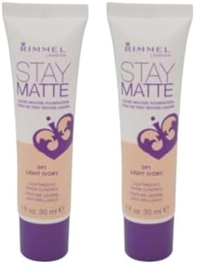 Rimmel Stay Matte Foundation, Light Ivory, 1 Fluid of 2)