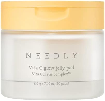 NEEDLY | Vita C Glow Jelly Pad | Brightening Toner Pad for Exfoliation, Blemish care, and Tone Improvement