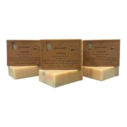 3 Pack Confetti Handmade Organic Bar 13.5 oz