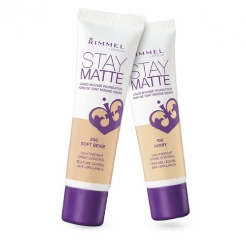 Rimmel London Stay Matte Liquid Mousse - 203 Control, Oil-Free, 1oz