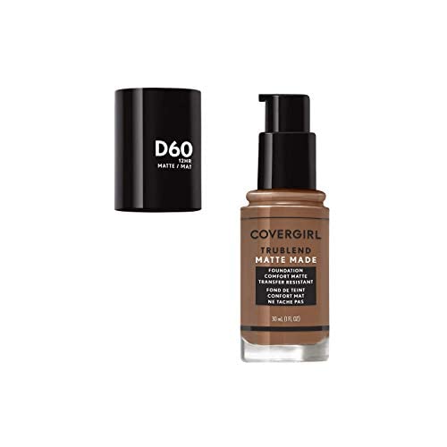 COVERGIRL Trublend Matte Made Liquid Foundation, D60 Toasted 2 Count