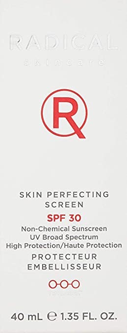 Radical Skincare Skin Perfecting Screen SPF 30 - Protects Against UVA/UVB Rays, Blurs Wrinkles, & Primes Makeup - For All Skin Types - Paraben & Cruelty Free - Clinically Proven (1.3 Fl Oz, 2 Pack)